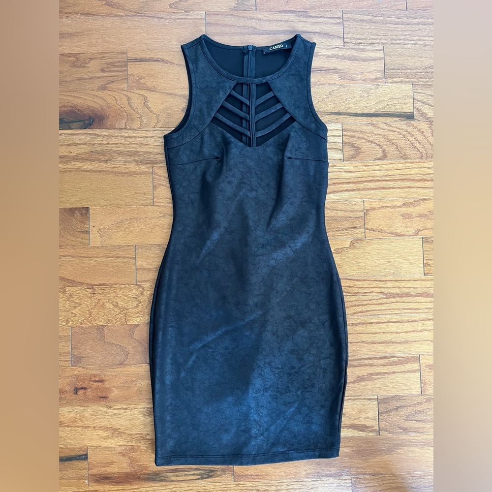 Cameo size small black body con style dress
